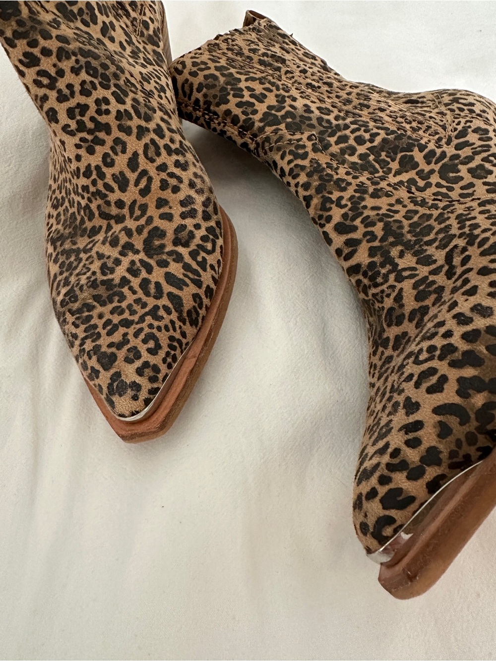 Dolce Vita Suede Animal Print Ankle Boots - Picture 3 of 5